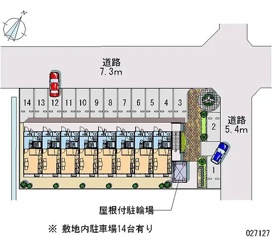 ★手数料０円★小松市今江町９丁目　月極駐車場（LP）